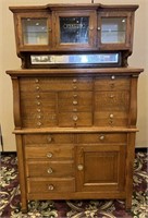 Oak 20 Drawer Dental Cabinet: American Cabinet Co.