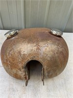 Early metal petrol tank