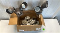 Lot of assorted motion lights & ceramic fixtures