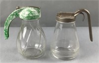 2 Clear Glass Syrup Dispenser