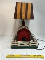 One of A Kind Hand Crafted Lamp Barn Farm Barnyard