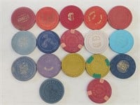 17 Vintage Casino Chips