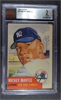 1953 TOPPS #82 MICKEY MANTLE BVG 2