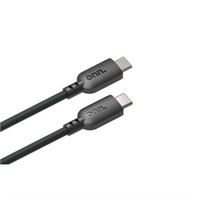 onn. USB-C to USB-C Cable 240W  USB-C Type C Black