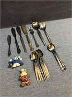 Assorted Collectable Silverware & Two Adorable