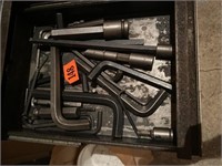 Various sizes, Allen wrenches and ratchet