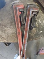 2 Ridgid 18" pipe wrenches