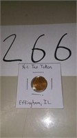 1/4 CENT TAX TOKEN - EFFINGHAM, IL