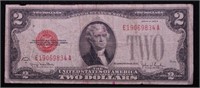 1928 TWO DOLLAR RED SEAL  F