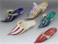 Collection of Art Murano Glass Shoes