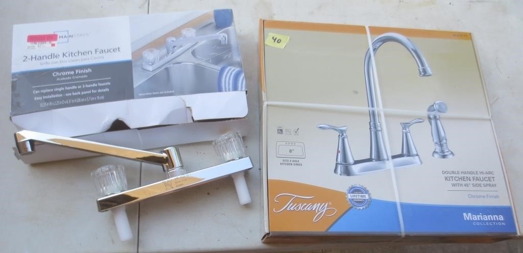 2 faucets, one new, other one looks like new