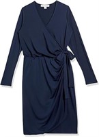 Amazon Essentials Women's Long Sleeve Wrap Dress