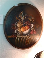 Great still life on wood. Approx 17 1/2 by 20
