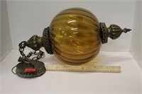 MCM Ceiling Fixture w/Amber Globe     very cool