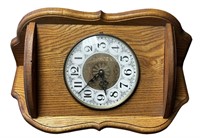 Vintage Country Corner Oak Clock