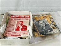 collection of various old sheet music
