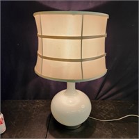 White glass lamp