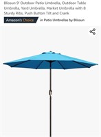 NEW  9' Outdoor Patio Umbrella, Tilt & Crank,