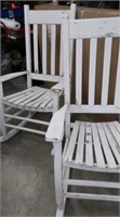 2 White Deck Rocking Chair 4'hx34"dx27"l (paint