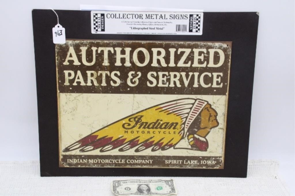 NEW LITHOGRAPHED METAL SIGN