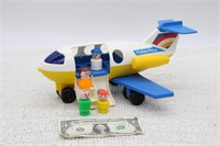 1980 FISHER PRICE AIRPLANE & (4) FIGURES
