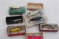 (7) FISHING LURES MOST IN BOXES