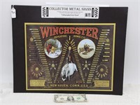 NEW WINCHESTER LITHOGRAPGHED METAL SIGN