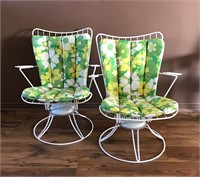 HOMECREST PATIO CHAIRS ORIGINAL CUSHIONS MCM 1962