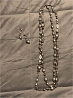 Long necklace and earring set