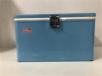 RETRO BLUE METAL COLEMAN COOLER