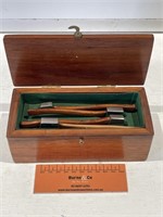 Superb Model Axes In Wooden Display Box - 175 x