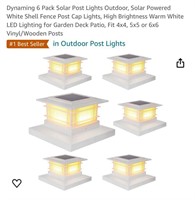 Dynaming 6 Pack Solar Post Lights Outdoor