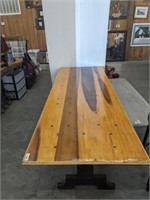 LARGE HUNTING THEMED TABLE W/ SHOTGUN SHELL DÉCOR