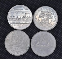 4 pcs CAD $1 Assorted Dollar Coins