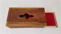 Ornate Wooden Tissue Box