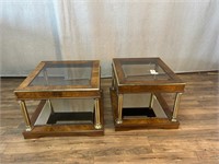 Burl & Brass Deco Coffee & End Tables