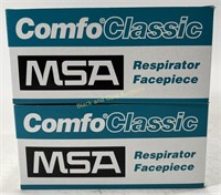 (2) New MSA ComfoClassic Respirator Face Pieces