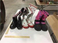 3 pairs of boots-sz 4 & 7