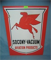 Socony Vacuum aviation products retro style sign