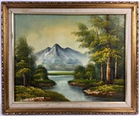 Normy Oil On Canvas ' Mt. Peaks'