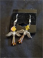 Cute little angel earrings stamped 925