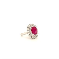 Ruby and Dimond Platinum Ring