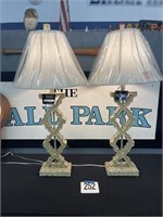 PAIR OF 36" LAMPS W/ SHADES