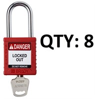 Case of 8 Brady Lockout Padlocks - NEW $80