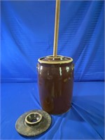 Vintage Brown Butter Churn 13'' Tall