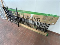 *LOT*BLACK METAL 3' FIXED FENCING SECTIONS