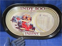 falstaff beer 1975 indy 500 metal drink tray