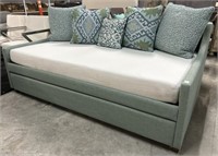 Green Upholstered Daybed with Trundle bed