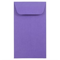 Jam #1 Coin Envelopes, Purple, Pack of 50