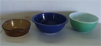 Green, Blue and Brown Bowls